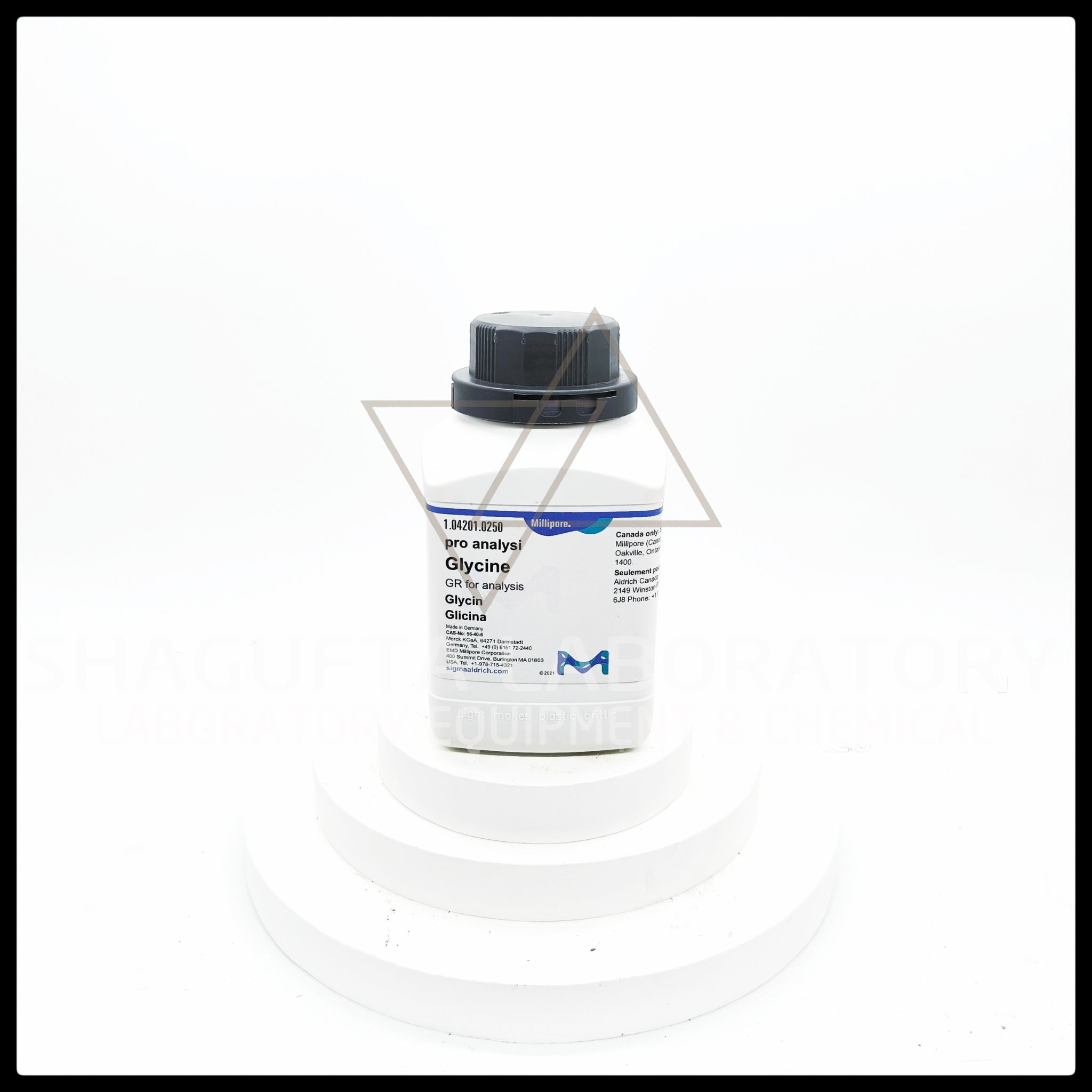 Glycine pro analysis Merck Cat. No. 104201 merupakan bahan kimia analytical grade berkualitas tinggi untuk kebutuhan analisis laboratorium, buffer preparation, penelitian biokimia, sintesis, dan aplikasi industri. Cocok digunakan pada laboratorium QC, research, pendidikan, farmasi, dan institusi profesional.