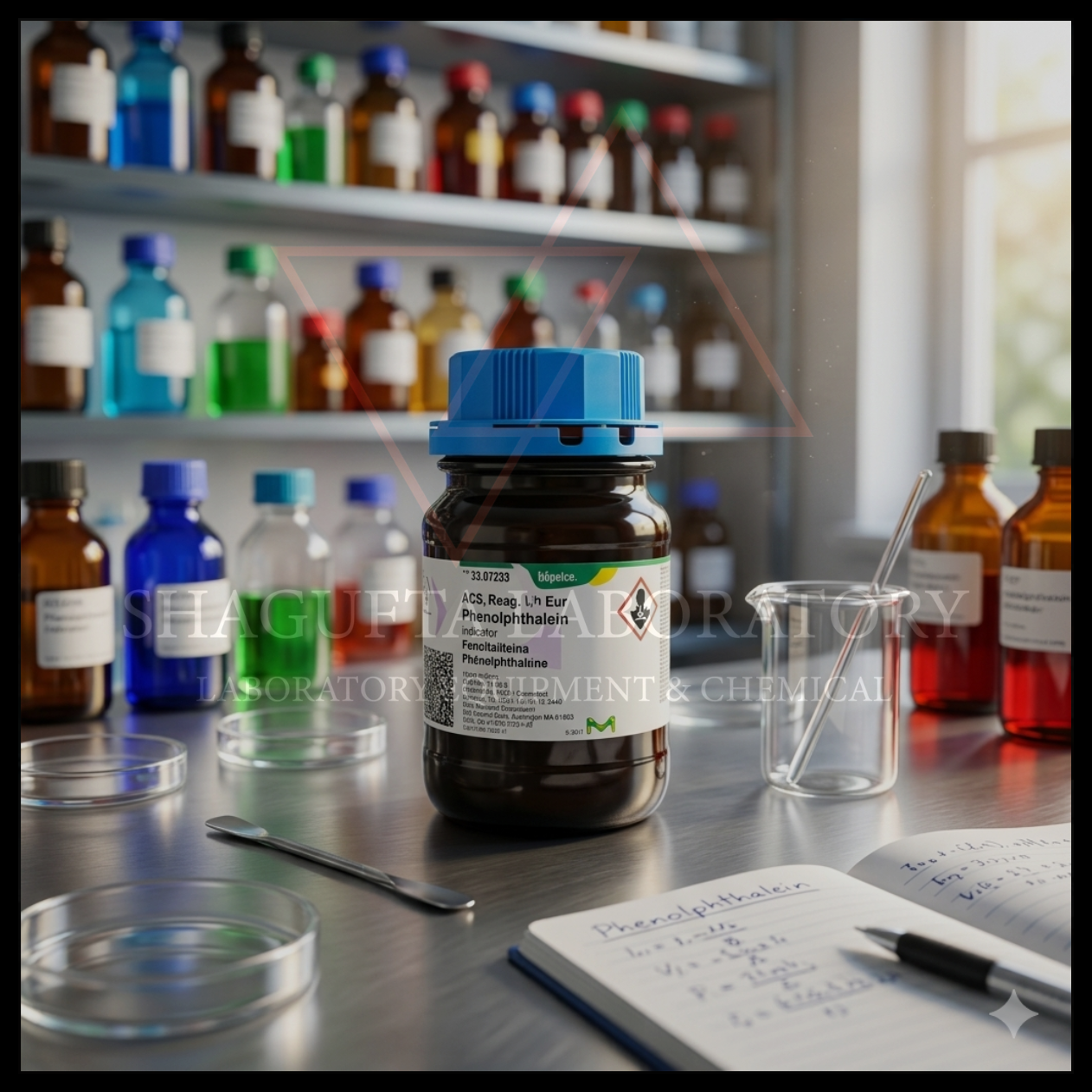 Phenolphthalein Indicator EMSURE® dari Merck merupakan indikator asam-basa berkualitas tinggi untuk kebutuhan titrasi, analisis kimia, quality control, pendidikan, dan penelitian laboratorium. Cocok digunakan pada laboratorium industri, universitas, farmasi, makanan, dan institusi riset profesional.