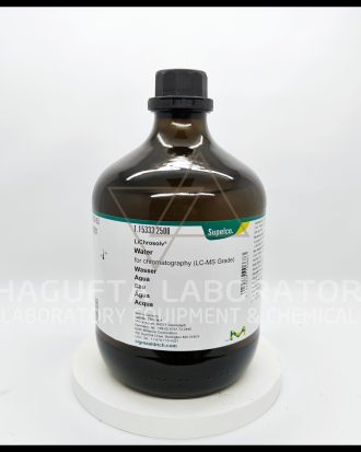 Water for Chromatography LC-MS Grade LiChrosolv® Supelco merupakan pelarut berkualitas tinggi untuk aplikasi HPLC, UHPLC, dan LC-MS. Memiliki tingkat kemurnian tinggi dan sangat cocok untuk analisa kromatografi laboratorium, penelitian, quality control, farmasi, dan industri.