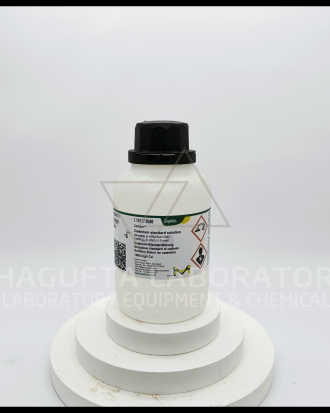 Larutan standar Cadmium (Cd) 1000 mg/L berkualitas analytical grade dari Supelco Certipur® yang traceable ke SRM NIST. Cocok untuk kebutuhan kalibrasi instrumen AAS, ICP-OES, ICP-MS, pengujian lingkungan, laboratorium QC, penelitian, dan analisis logam berat dengan akurasi tinggi.