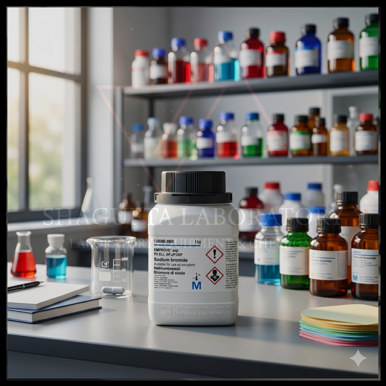 Sodium Bromide EMPROVE® ESSENTIAL merupakan bahan kimia analytical dan pharmaceutical grade berkualitas tinggi untuk kebutuhan laboratorium, industri farmasi, quality control (QC), penelitian, dan aplikasi industri profesional.