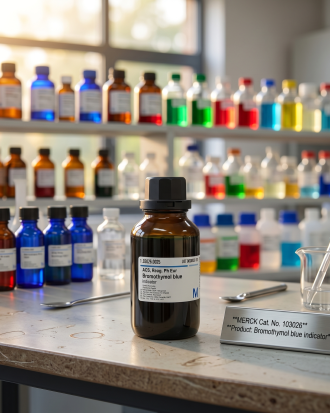 BBromothymol Blue Indicator ACS Reag. Ph Eur Merck 1.03026 1GR – Indikator pH Laboratorium Berkualitas Tinggi (REPACK)