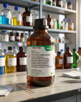 Supelco Cerium(IV) Sulfate Solution 0.1 mol/L 1.09092.1000 – Larutan Cerium Sulfat Reagen Titrasi Redoks