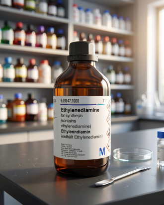 Ethylenediamine for synthesis Sigma Aldrich kode 800947 merupakan bahan kimia laboratorium berkualitas tinggi untuk kebutuhan sintesis organik, penelitian, katalisis, quality control, dan aplikasi industri. Cocok digunakan pada laboratorium pendidikan, farmasi, kimia, manufaktur, dan institusi penelitian profesional.