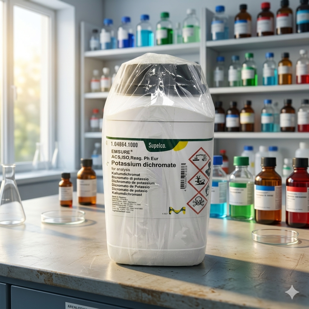 Potassium Dichromate EMSURE® ACS ISO Reag. Ph Eur 104864 dari Supelco Merck merupakan reagen laboratorium berkualitas tinggi untuk kebutuhan analisis kimia, titrasi, quality control, penelitian, dan aplikasi laboratorium profesional.
