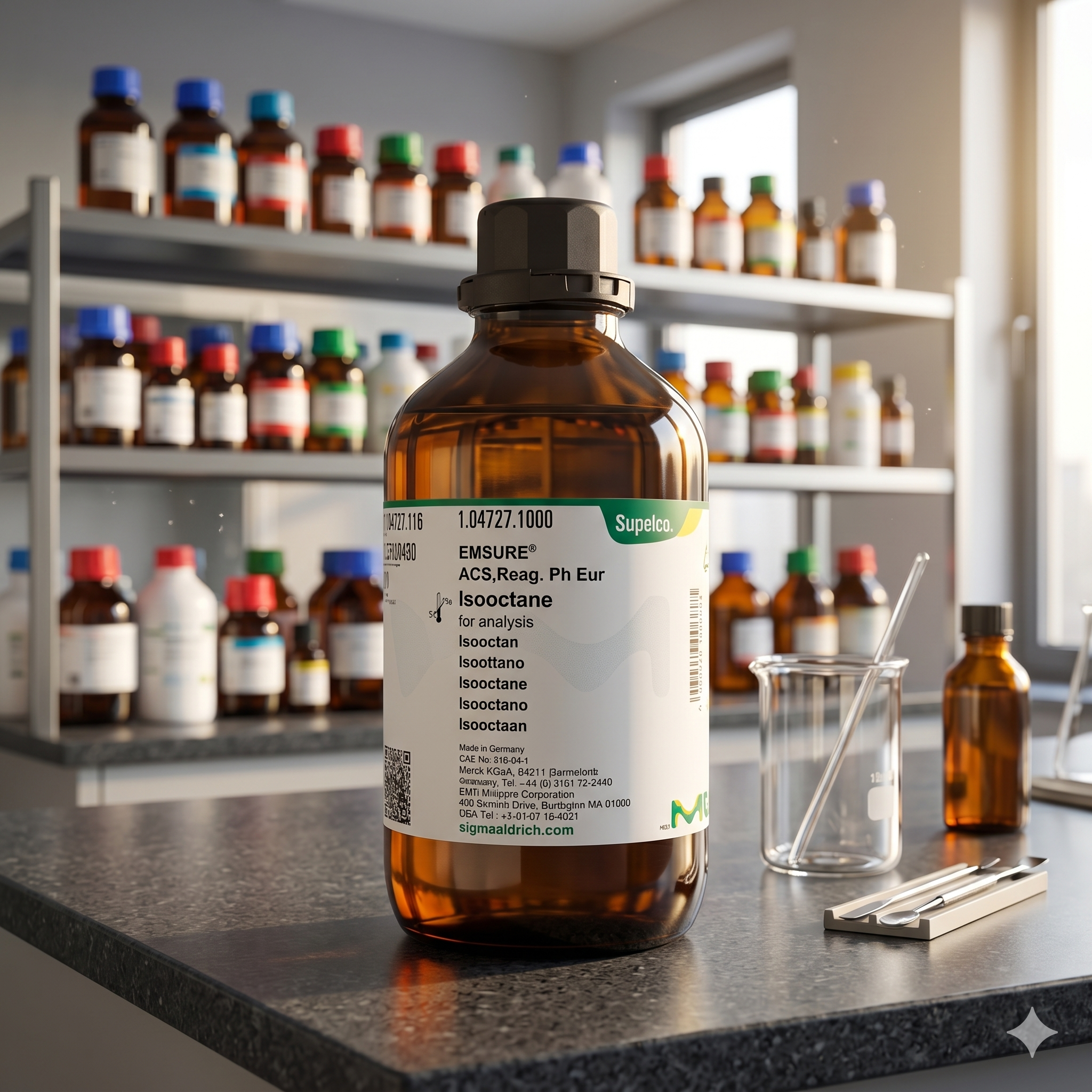 Isooctane EMSURE ACS Reag. Ph Eur Supelco Merck untuk Analisis Laboratorium