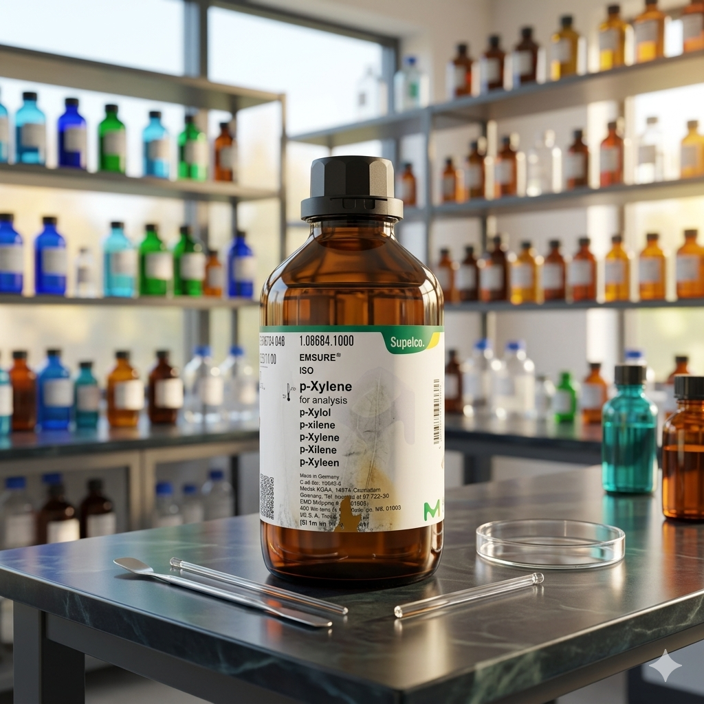 Supelco EMSURE® ISO p-Xylene for Analysis 1.08684.1000 – p-Xylol Berkualitas Analisis Laboratorium