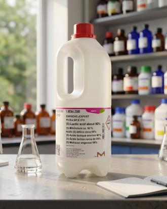 Asam Laktat 90% Merck EMSURE EMPROVE EXPERT 2.5 Liter – Lactic Acid for Laboratory, QC & Industrial Application (REPACK) 50ML