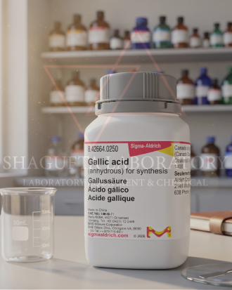 Merck 842649 Gallic Acid (Anhydrous) 250gr Grade for Synthesis – Asam Galat Anhidrat / 3,4,5-Trihydroxybenzoic Acid (C₇H₆O₅)
